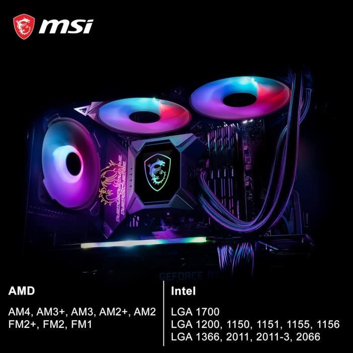 Refroidisseur AIO MSI MPG CORELIQUID K240 V2 - Écran LCD 2.4
