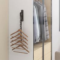 Greitsyy Etendoir Mural, Séchoir à Linge Portable pour Voyage, Petit Étendoir Linge Pliable, Séchoir Mural Extensible avec 6 Trous, pour balcons, Les salles de Bains,Voyage,Hôtel(Blanc