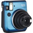 Appareil photo instantané FUJIFILM INSTAX MINI 70 - Bleu - Contrôle automatique de l'exposition - Mode Selfie-0