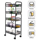 VINSIC Chariot de Rangement Mobile sur 5 Niveaux, Chariot de Stockage, Étagère sur roulettes, pour Cuisine, Salle de Bain, Bureau