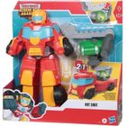 Figurine Transformers Rescue Power Hot Shot de collection - HASBRO - Robot convertible camion de pompier - 35 cm