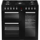 LEISURE Cuisinière gaz et électrique BEKO PS235315DB Noir - Triple four - 2 fours + 1 gril - Classe A - 90x60cm