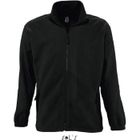 SOL'S Veste Polaire - North - Homme - Noir - Anti-bouloche - Coupe ajustée - Poignets élastiques