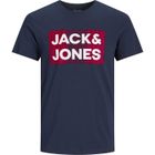 T-Shirt - JACK & JONES - Bleu Marine - Manches Courtes - Col Arrondi - Homme