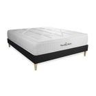 ROYAL PALACE BEDDING Ensemble sommier matelas 160x200 Windsor Ressorts ensachés et mémoire de forme - 26 cm - Equilibré - sommier Noir