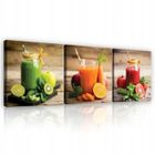 WALLARENA Impression sur Toile Cuisine Fruits et légumes 75x25 cm XXL Tableau Décoration Murale Intissée pour Salon Chambre pret a accroche