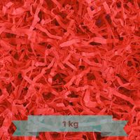Creative Deco 1kg Frisure Papier Déchiqueté Papier Kraft Rouge | Papier Cadeau Noel | Frisure Emballage | Remplissage Boite Cadeau