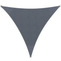Voile d'ombrage triangulaire DEUBA - PEHD - 4x4x4m - Anthracite - Protection UV50 - Coins cousus 7 fois
