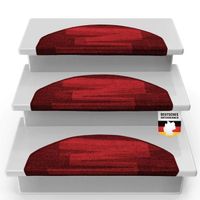 Marchettes D’escalier Adhésives Via Veneto – Velours Fin Antidérapant – Format Demi-lune 65x23,5 Cm – Faciles à Poser