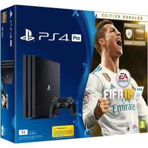 CONSOLE PS4 Console de salon - Sony - PS4 Pro 1 To - FIFA 18 - Technologie Frostbite - Bundle