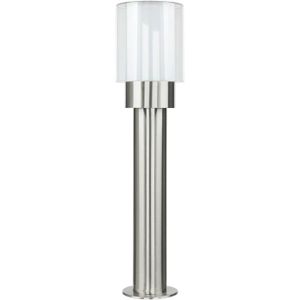 LAMPE DE JARDIN  Lampadaire de jardin en acier inoxydable chromé IP54 50 cm de haut E27 moderne élégant petite lampe sur pied pour extérieur.[Y5601]
