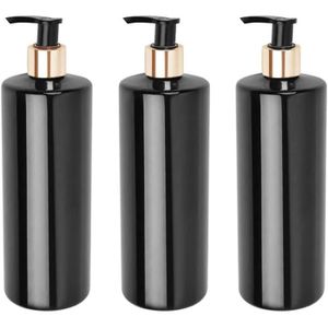 BOUTEILLE - FLACON Lot de 3 flacons vides rechargeables pour shampooing et lotion avec distributeurs à pompe 500 ml [W596]