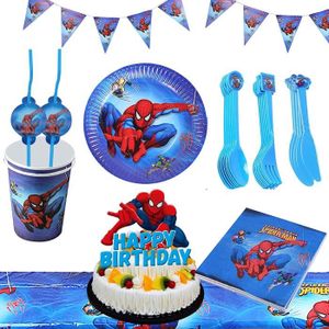 Decoration Anniversaire Spiderman Set,Ballon Spiderman Anniversaire,Figurine  Spiderman Gateau,Decoration Spiderman [354] - Cdiscount Maison