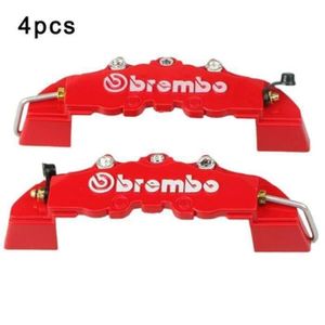 WMLBK Lot de 4 caches étriers de frein de voiture durables 3D pour moyeu de roue de 16 à 22 pouces uniquement freins avant Jaune