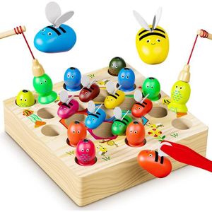 ASSEMBLAGE CONSTRUCTION Montessori Jouets en Bois Jeu de PêChe Magnetique Jouet en Bois Jeux Enfant pour Bébés Préscolaire Jeux Educatifs Cadeau Enfant