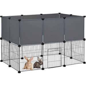 CAGE Cage Pour Petit Animau - Enclos Animalier Parc À Monter Soi-Même Hxlxp: 725X110X74 Espace Quadrillé