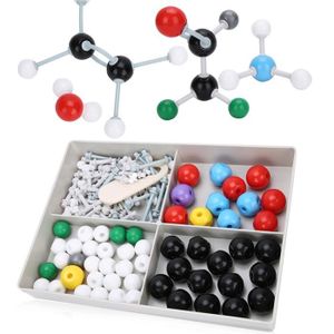 Chimie Modèle moléculaire Modèle de chimie Modèle moléculaire Modèle organique 140 pièces Kit de modèle moléculaire Modèle à billes et bâton de chimie organique pour l'apprentissage des enfants 