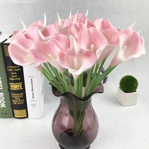 FLEUR ARTIFICIELLE Calla lis-rose-9pcs - Simulation de tulipe Calla l