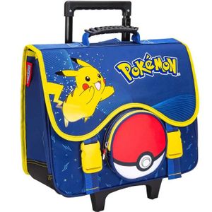 CARTABLE Cartable à roulettes Pokemon Pikachu 41 CM - 2 cpt