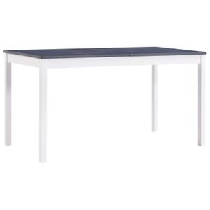 TABLE À MANGER SEULE Table de salle à manger - VIDAXL - Blanc et gris -