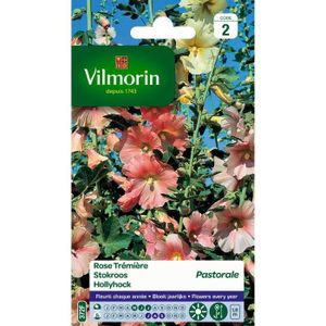 GRAINE - SEMENCE VILMORIN Rose trémière Pastorale pastel