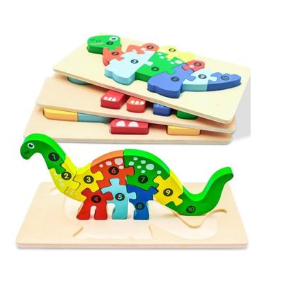 Lot De 3 Puzzles En Bois éducatifs – Alphabet, Chiffres, Formes | Dimensions 39,5 X 22 X 2 Cm | Pour Enfants 3-5 Ans, Bords Lisses, Couleurs Vives, Jouet Montessori