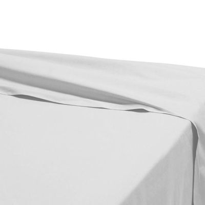 Drap plat blanc avec bordure en blanc - couleur - 100 % coton percale 200  fils - Fabriqué en UE (gris anthracite, lit de 180)[1150] - Cdiscount Maison