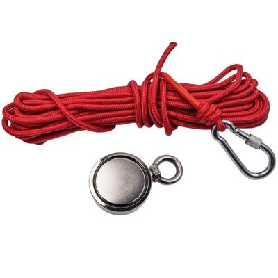 Lot 5 Aimants De Pêche Super Puissants 70kg - Aimants Néodyme 42mm Avec Crochet