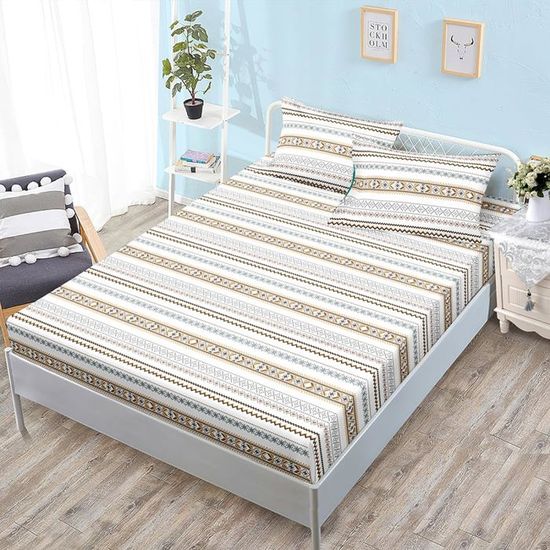 Drap-Housse 160x200 Cm Motif Bouledogue Français - Microfibre Douce Anti-Rides, Poche Profonde 30 Cm - Jaune - 2