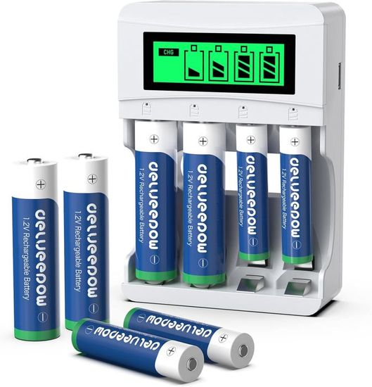 Piles Rechargeables Venom AA Et AAA + Station De Charge - Haute Capacité, Pratique Et écolo