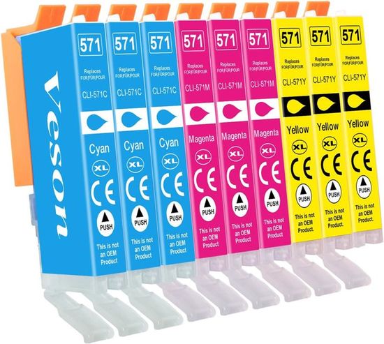 Display Tcl 505 Cartucce Originali Canon PGI-570 CLI-571 CMYK Per Stampanti Pixma TS5050, TS5051, TS5053 - Nuovo Pg 545 Canon