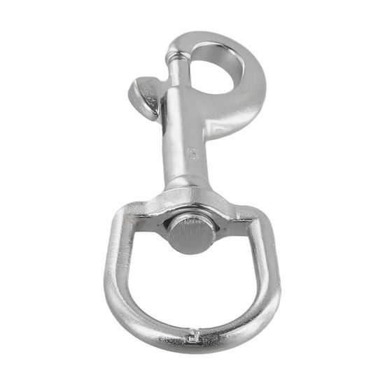 Mousqueton Inox Marine Crochet De Plongée En Acier Inoxydable à Double Extrémité, Mousqueton à U0153illet Pivotant, Kit De Crochet De Plongée (100 Mm, Noir Mosqueton Inox