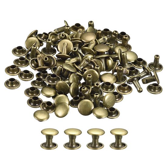 Sourcing Map 50 Spille Da Barra Di Sicurezza 30mm, Tono Bronzo, Con Fori Per Gioielli Fai Da Te E Abbigliamento - 3