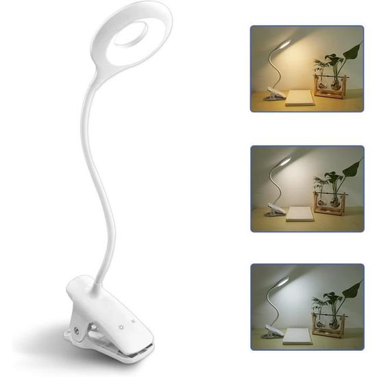 AALA lampe de bureau, lampe bureau con 3 niveaux de lnosité dimmable, Lampe  de Bureau sans Fil, lampe led bureau Rechargeable, C230 - Cdiscount Maison