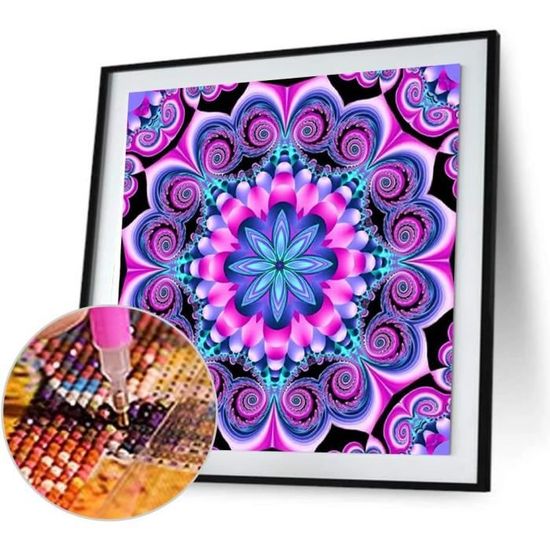 Kit Peinture Diamant 5D Mandala Fantastique 70x140cm - Diamond Painting Complet Avec Strass Ronde