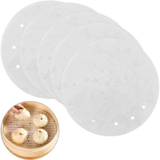200 Feuilles Perforées Pour Air Fryer - 20,5x14 Cm, Papier Sulfurisé Résistant à La Chaleur, Antiadhésif