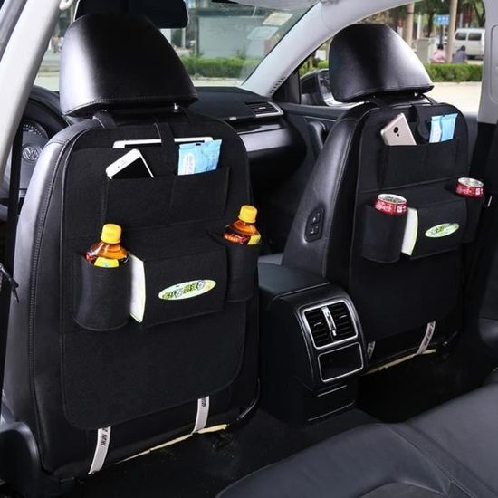 Protection du dossier de voiture, Organisateur de siège arrière de voiture  2 pièces, imperméable à l'eau