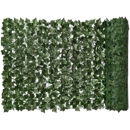 Brise Vue Balcon Feuillage, Confidentialité Clôture Écran, Artificiel Couverture Feuille Verte Faux Ivy Plante Mur Faux Herbe Déco
