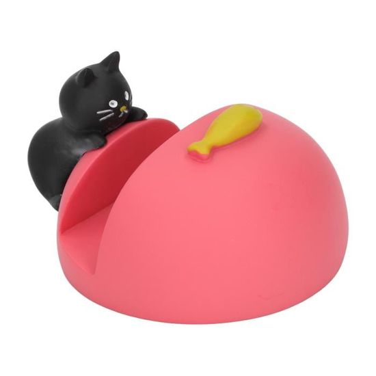Support Téléphone Portable Chat Mignon - Décor De Bureau, Stable, Pour Smartphones Et Tablettes