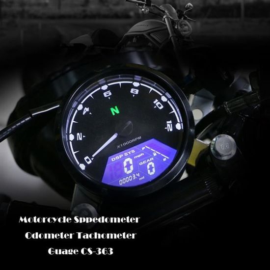 12000 / min Rétroréclairage LED Universel Moto Compteur de Vitesse Kilométrique Tachymère bracelet - gourmette - jonc bijoux