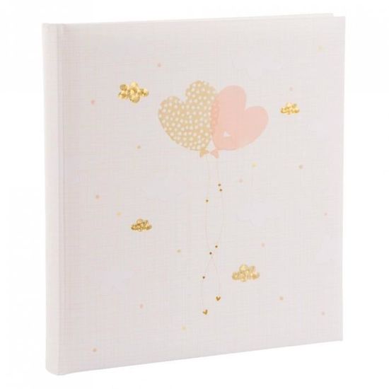 Album Photo De Mariage Goldbuch - Design Cœur Et Ballons - 60 Pages Blanches - Gaufrage Doré - 30x31 Cm