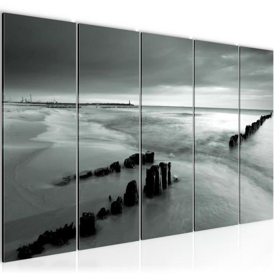 Tableau Sur Toile 120x80cm – Plage Et Soleil, Art Mural Prêt à Accrocher, Visario