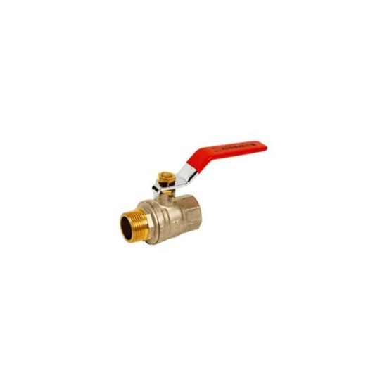 Vanne à Sphère Laiton SFERACO 1 1/4" M.M - Passage Intégral, Nickelée, Pression 25 Bar, Filetage 33x42 Mm - 3