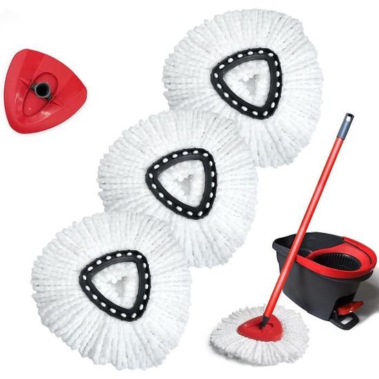 ZVD Confezione da 4 per Vileda Spin and Clean Mop Refill, ricarica