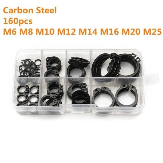 Coppiglie Assortite 300 Pezzi E-clip Assortiti Per Fissaggio Esterno Set Di Clip Radiali Assortite Marca Aj N 1091512 - Foto 8