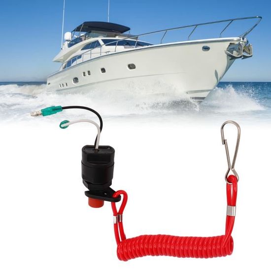 Interrupteur D'Arrêt D'Urgence Pour Moteur Bateau - Cordon Sécurité BRP Evinrude Johnson