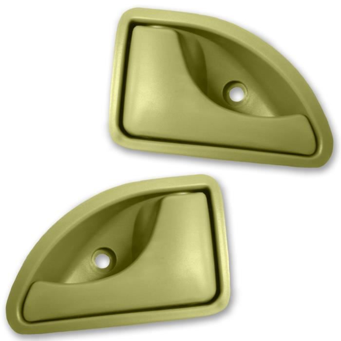 POIGNEES DE PORTE AVANT GAUCHE ET DROITE VERTE POUR RENAULT KANGOO 1 ET TWINGO DE 1993 À 2007