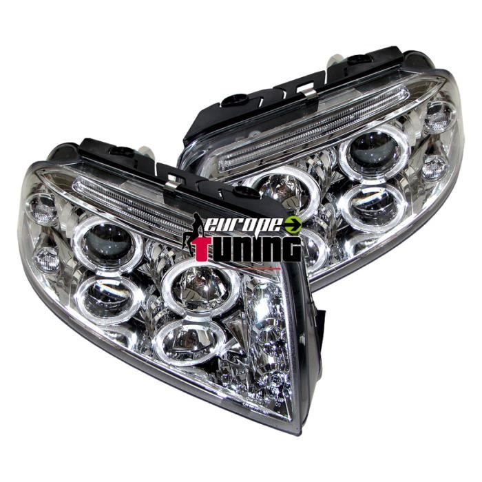 phares design, chrome, reglage electrique, anneaux 00-05 pour: Volkswagen Passat Lim./Combi (Typ3BG) 00-05