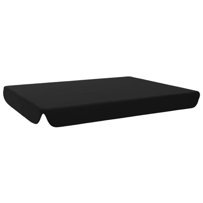 FURNI Luxueux Toit de rechange balançoire de jardin Balancelle de Jardin - Toit Remplacement Noir ®BNSQRP®