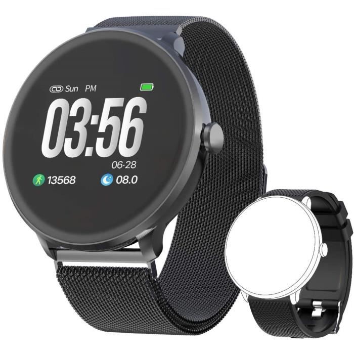 Bebinca Monte Connectée Bluetooth 5.0 Smartwatch Femmes Homme Enfant Bracelet Connecté Cardio Etanche IP68 Podometre Sport Car551